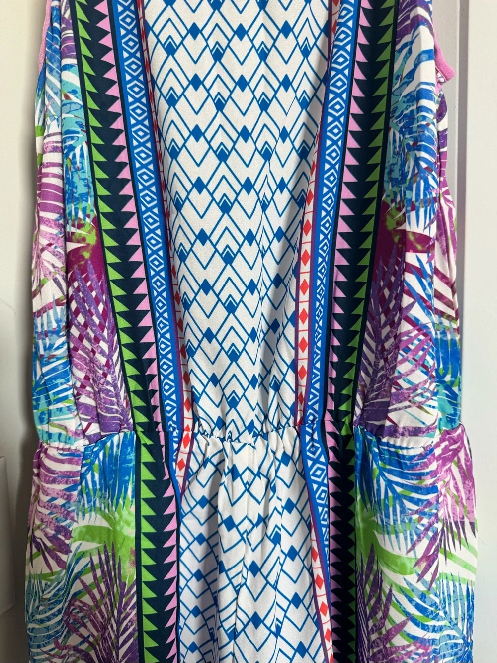 NWT Wet Seal Boho Tropical Print Romper Adjustable Straps Lined Shorts | Small